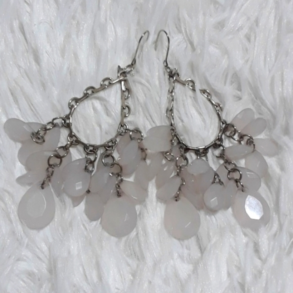 Vintage Chain Link,Frosted Ice Hoop Drip Earrings